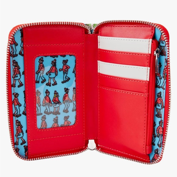 NWT, Loungefly Where’s Waldo: All Over Print Zip Wallet, Large , 100% Authentic - Picture 5 of 11